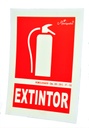 Cartel señalizador para extintores
